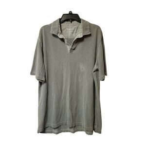 Basic Editions Mens Sz XL Gray  Solid Short Sleeve Polo Shirt